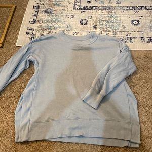 Aerie Sweatshirt with split side hem - Light Blue, Sz. M